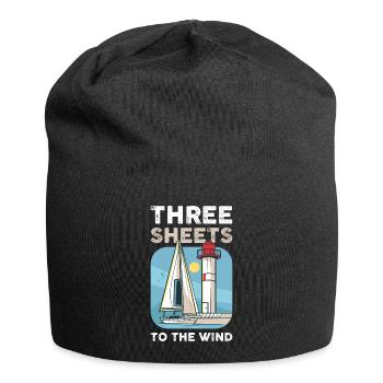 Three Sheets To The Wind Sailing Gift - Jersey Beanie - black - Front