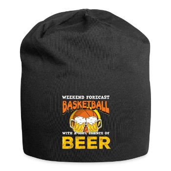 Cadeau de bière de basket-ball - Bonnet en jersey - noir - Devant