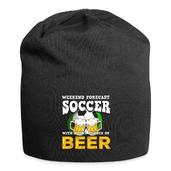 Bière de football - Bonnet en jersey - noir - Devant