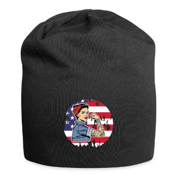 États-Unis Amérique Américain Américain - Bonnet en jersey - noir - Devant