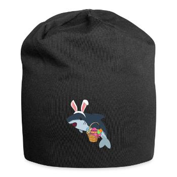Easter Shark - Jersey Beanie - black - Front