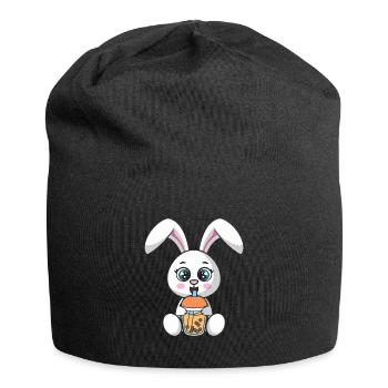 Bubble Milk Tea Lapin boissons Boba Milk Tea - Bonnet en jersey - noir - Devant