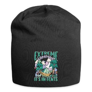 Extrem Camping is In Tents - Campen Zelten Natur - Jersey-Beanie - Schwarz - Vorne