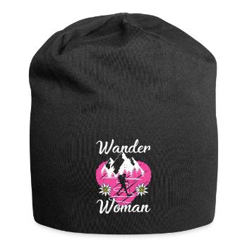 Wander Woman Berge Herz Wanderer - Jersey-Beanie - Schwarz - Vorne