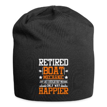 Retired boat mechanic - Jersey Beanie - black - Front