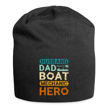 Husband dad boat mechanic hero - Jersey-Beanie - Schwarz - Vorne