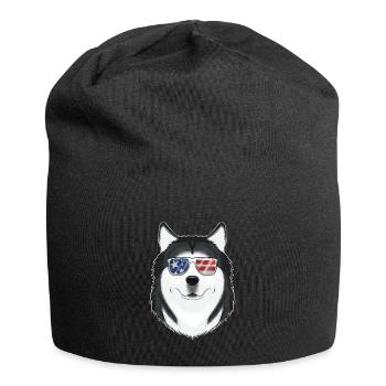 Husky USA Sunglasses I American Flag Husky - Jersey Beanie - black - Front