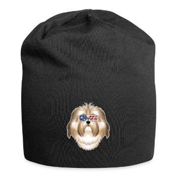 Havanese USA Sunglasses I American Flag Havanese - Jersey Beanie - black - Front
