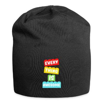 Tout est génial pour l’éternel optimiste - Bonnet en jersey - noir - Devant
