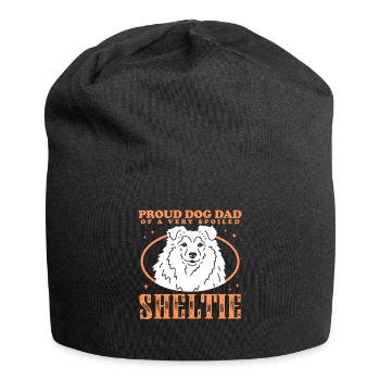 Sheltie Dad Shetland Sheepdog Owner Gift - Jersey Beanie - black - Front