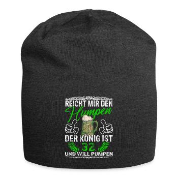 Reicht Mir Das Bier Ihr Narren - 32. Geburtstag - Jersey-Beanie - Anthrazit - Vorne