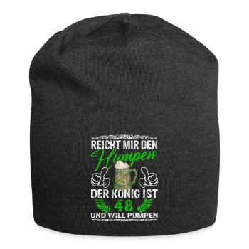 Reicht Mir Das Bier Ihr Narren - 48. Geburtstag - Jersey-Beanie - Anthrazit - Vorne