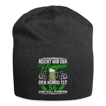 Reicht Mir Das Bier Ihr Narren - 56. Geburtstag - Jersey-Beanie - Anthrazit - Vorne
