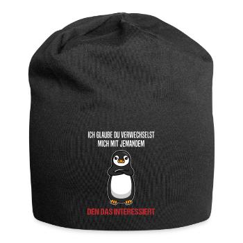 Pinguin Sarkastischer Spruch Lustiges Geschenk - Jersey-Beanie - Schwarz - Vorne