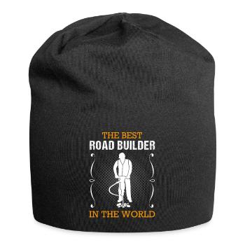 Profession de constructeur routier Cadeau de travailleur de la construction routière - Bonnet en jersey - noir - Devant