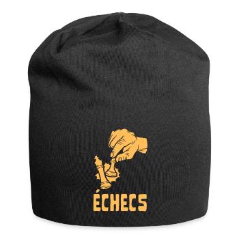 échecs main prendre une pièce tactique stratégie - Bonnet en jersey - noir - Devant
