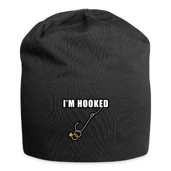 Bachelor Party Apparel - Fiance Engagement Fishing - Jersey-Beanie - Schwarz - Vorne