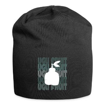 Ugli Fruit Lover Present, Jamaican Tangelo, Ugli F - Jersey-Beanie - Schwarz - Vorne