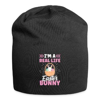 Je suis un vrai lapin de Pâques Pâques Pâques - Bonnet en jersey - noir - Devant