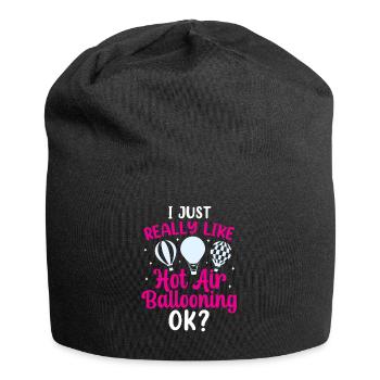 J’aime juste les promenades en montgolfière Ok? Vol - Bonnet en jersey - noir - Devant