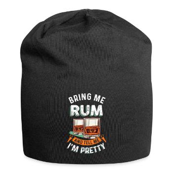 Rumtrinken Lustiger Rumtrinker Bring mir Rum - Jersey-Beanie - Schwarz - Vorne