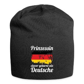 Prinzessin Deutscher Deutsches Deutschland - Jersey-Beanie - Schwarz - Vorne