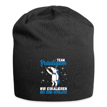 Team Bräutigam JGA Junggesellenabschied Polter - Jersey-Beanie - Schwarz - Vorne