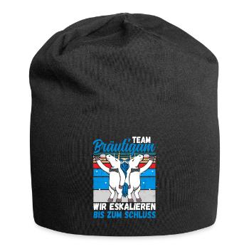 Team Bräutigam JGA Junggesellenabschied Polter - Jersey-Beanie - Schwarz - Vorne
