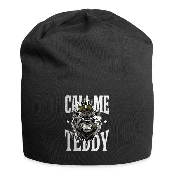 Appelez-moi teddy Bear King Gift - Bonnet en jersey - noir - Devant