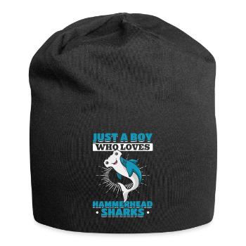 Hai-Liebhaber Ich bin nur ein Junge, der - Jersey-Beanie - Schwarz - Vorne