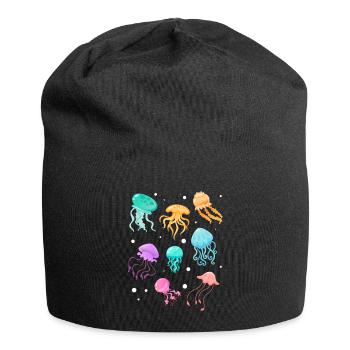 Jellyfish Swimming Jellyfish Jellyfish Jellyfish Jellyfish - Jersey Beanie - black - Front
