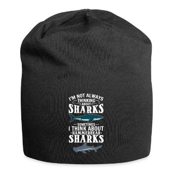 Hammerhead sharks I don't always think of sharks - Jersey Beanie - black - Front