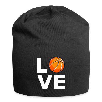 Basketball Liebe Basketballer - Jersey-Beanie - Schwarz - Vorne