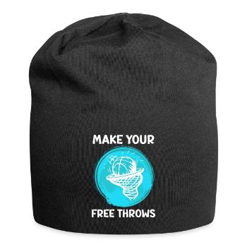 Mach deine Freiwürfe Basketball - Jersey-Beanie - Schwarz - Vorne