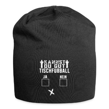 Kannst du gut Tischfußball Kickern Wuzzler - Jersey-Beanie - Schwarz - Vorne