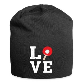 Tischtennis Love Tischtennisspieler Geschenk - Jersey-Beanie - Schwarz - Vorne