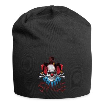 Lachender Clown - Jersey-Beanie - Schwarz - Vorne