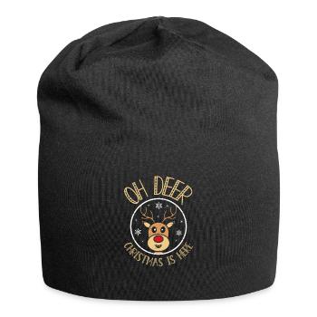 Oh Cerf Noël est ici Père Noël Rennes - Bonnet en jersey - noir - Devant