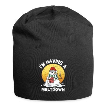 I'm Having A Meltdown Santa Claus Snowman Holidays - Jersey Beanie - black - Front