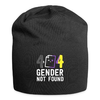 Error 404 Gender Not Found Pride Agender Gender - Jersey Beanie - black - Front
