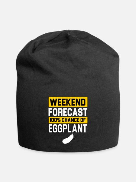 eggplant - Jersey-Beanie - Schwarz