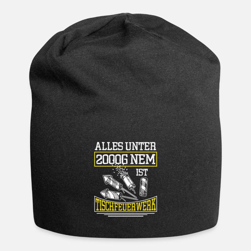 Pyrotechniker Alles Unter 2000G Ist Tischfeuerwerk - Jersey-Beanie - Schwarz