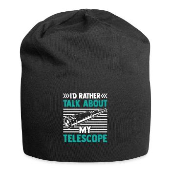 Je préfère parler de mon télescope - Bonnet en jersey - noir - Devant