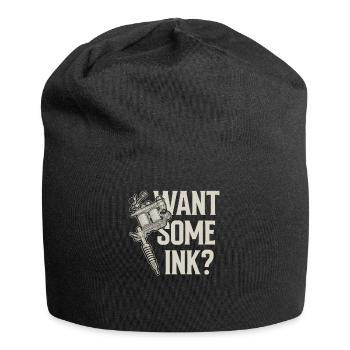 Willst Du Etwas Tinte? Tätowierer Tätowieren - Jersey-Beanie - Schwarz - Vorne