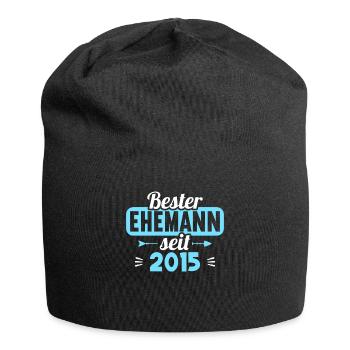 Beste Ehefrau Bester Ehemann seit 2015 - Jersey-Beanie - Schwarz - Vorne