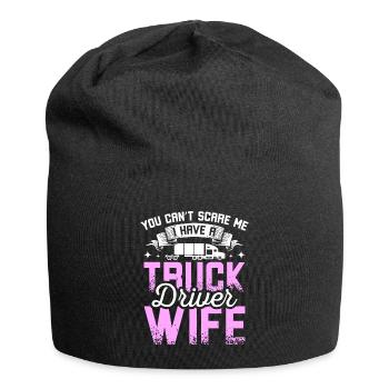 I have a truck driver wife - Jersey-Beanie - Schwarz - Vorne