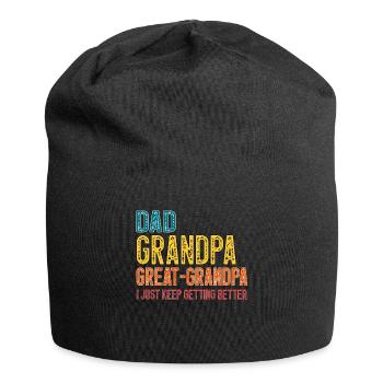 Papa Grand-père Arrière-grand-père Fête des pères - Bonnet en jersey - noir - Devant