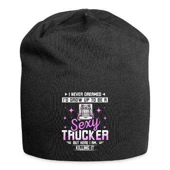 Sexy trucker - Jersey-Beanie - Schwarz - Vorne