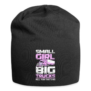 Small girl big trucks - Jersey-Beanie - Schwarz - Vorne