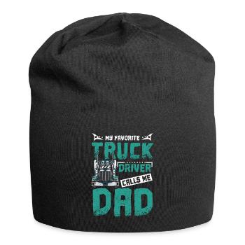 My favorite truck driver calls me dad - Jersey-Beanie - Schwarz - Vorne